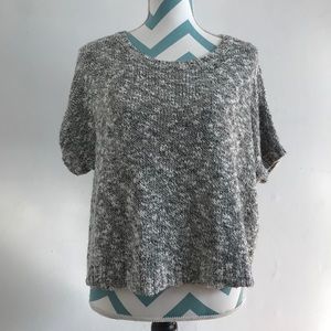 Vince Cropped Short Sleeve Sweater, Small